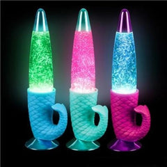 13" Mermaid Tail Glitter Lamp