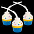 6 Oz Cupcake Cups with Straws
