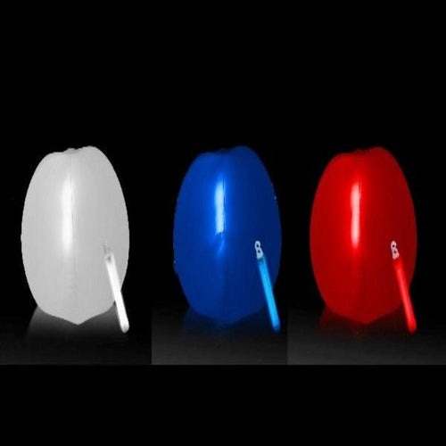 12 Inch Glow In The Dark Beach Balls - Patriotic Theme Colors - Red White Blue