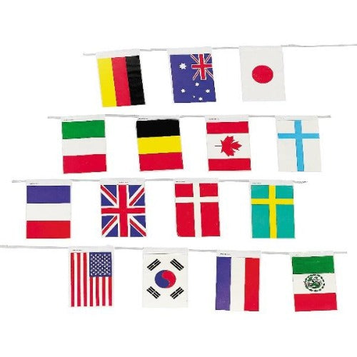 Nations Flags Vinyl Pennant Banner