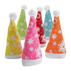 Bright Snowflake Santa Hats