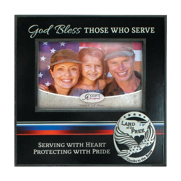 God Bless Those Who Serve Picture Frame