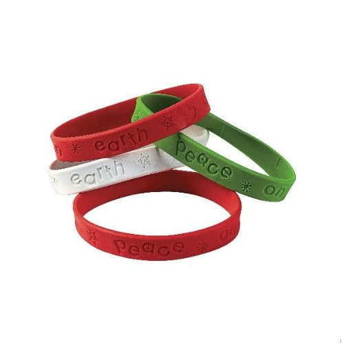 Peace on Earth Rubber Bracelets