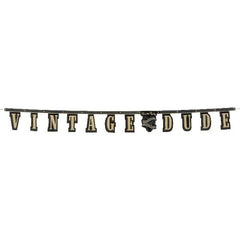 Vintage Dude Birthday Jointed Banner