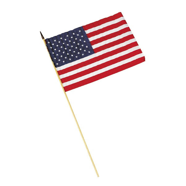 12 X 18 Large Cloth American Flag - Pack of 12 USA Flags