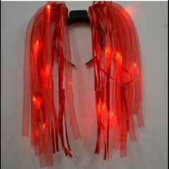 LED Light Up Noodle Headband Flashing Dreads
