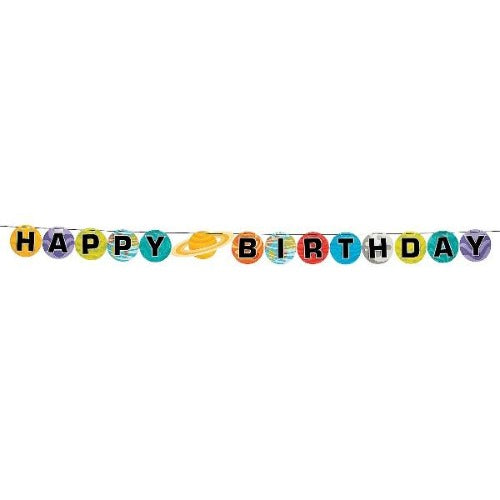 Space Party Birthday Pennant Banner