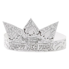 Color Your Own Faith Happy New Year Crowns