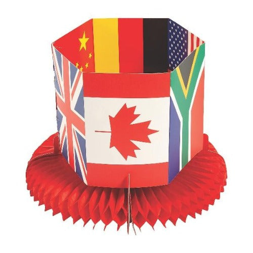 International Flags Honeycomb Centerpiece
