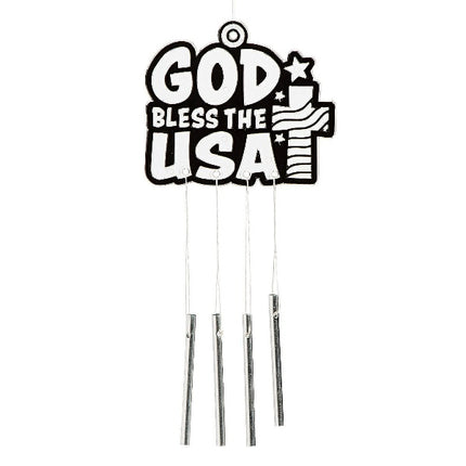 Religious Patriotic Suncatcher Wind Chimes