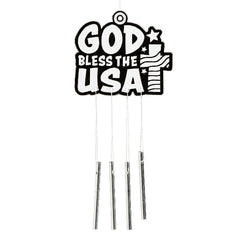 Religious Patriotic Suncatcher Wind Chimes
