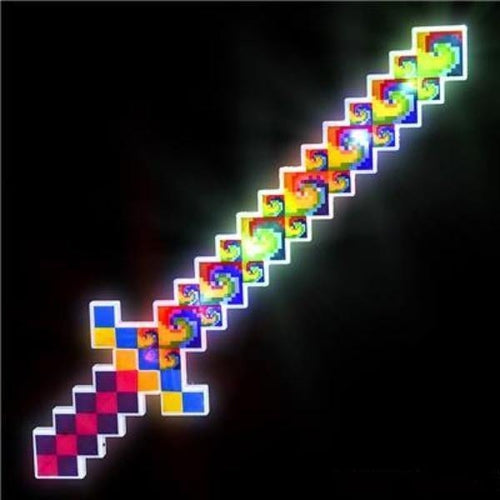 24 Inch LED Light Up Tie Dye Pixel Sword