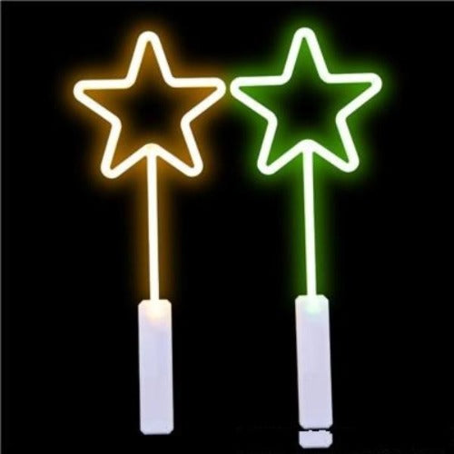 18 Inch Neon Style Light Up Star Wand