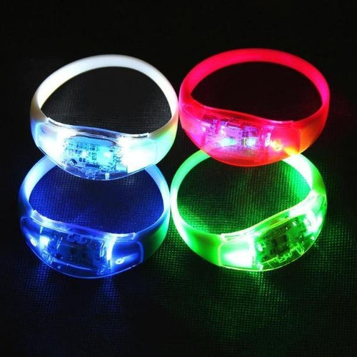 LED Light Up Sound Activated Silicone Bracelet
