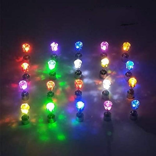 LED Light Up Diamond Shape Stud Earrings 1 Set