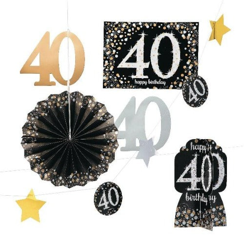 40th Birthday Sparkling Celebration Decorating Kit