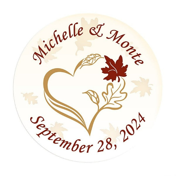 Personalized Fall Wedding Envelope Seals