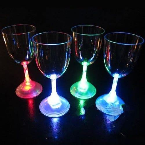 LED Light Up Flashing 11 oz Wine Glasses