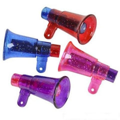 Glitter Megaphone Whistle - Pack of 12 Whistles