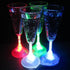 LED Light Up Flashing Champagne Flute Glasses - 7 Oz