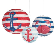 Patriotic Nautical Hanging Paper Lanterns