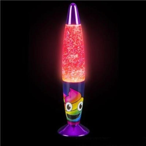 13 Inch Rainbow Poop Glitter Lamp