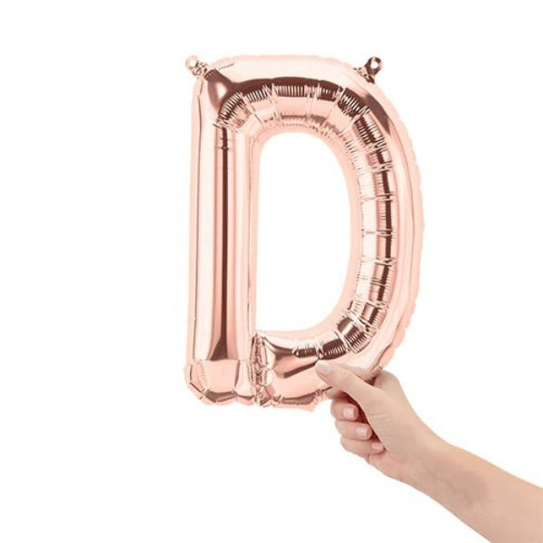 16  Letter D - Rose Gold (Air-Fill Only)