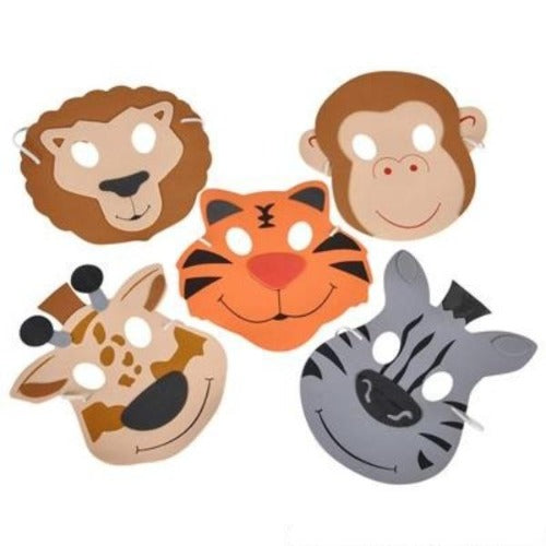 7.5 Foam Zoo Animal Masks