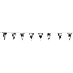 Plastic Checkered Pennant Banner - 100 Feet