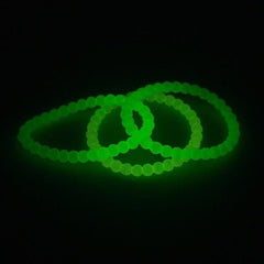Glow In The Dark Beaded Rubber Bracelets