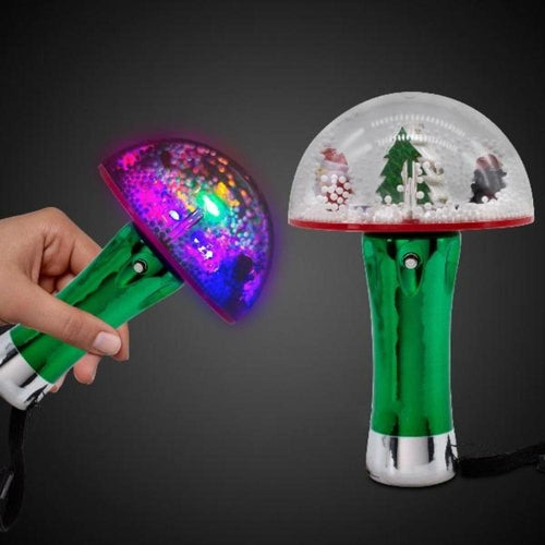 LED Light Up Christmas Tree Snow Globe Wand