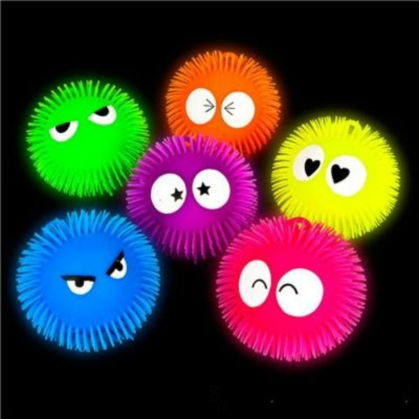 9 Light-Up Big Eyed Puffer Ball