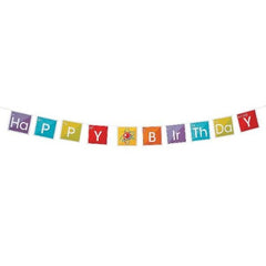 Science Party Birthday Paper Pennant Banner