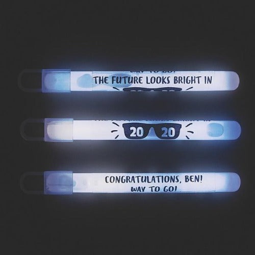 4 Inch Personalized Graduation Glow Sticks