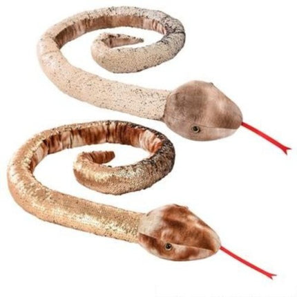 67" Natural Snake Sequin