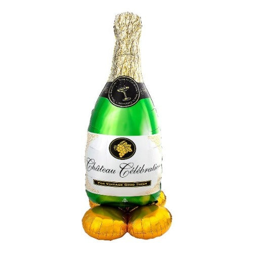 Bubbly Wine Bottle 60 Mylar Balloon