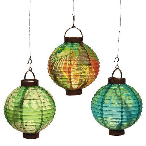 Luau Leaf Light-Up Hanging Paper Lanterns