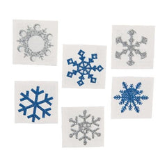 Winter Snowflake Glitter Tattoo Stickers