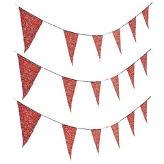 Plastic Red Bandana Print Pennant Banner - 100 Feet