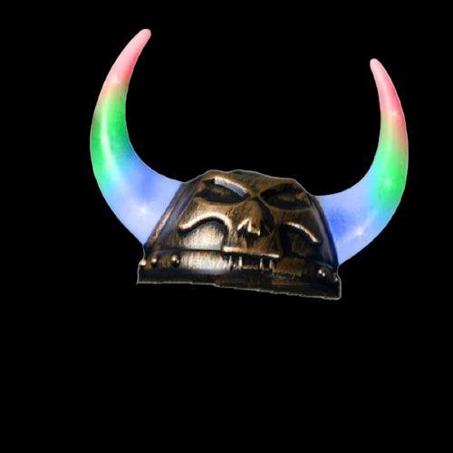 LED Light Up Color Changing Double Horn Helmet