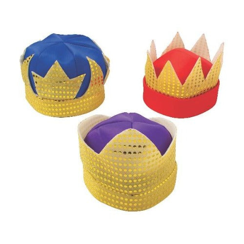 Adults Deluxe Kings Crowns with Sequins