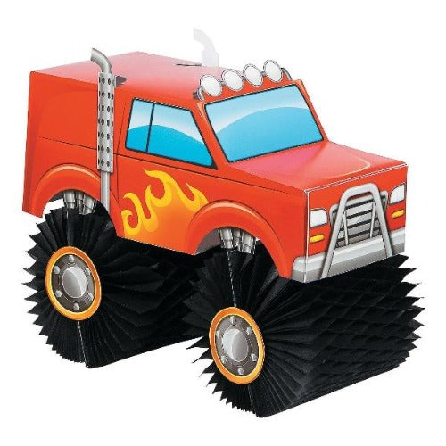 3D Monster Truck Party Honeycomb Centerpiece