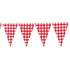 Vinyl Large Red Gingham Pennant Banner