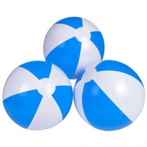 16 Blue & White Beach Balls