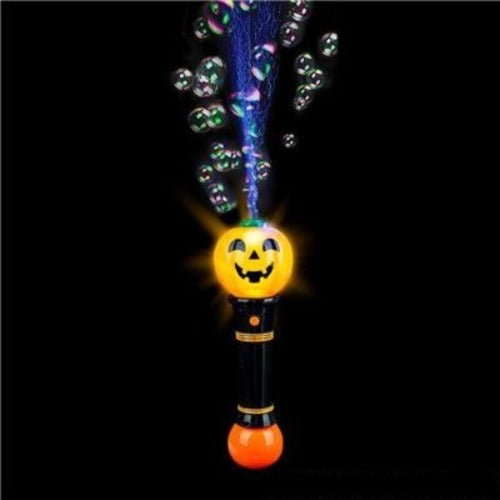 12 Pumpkin Light Up Bubble Blower Wand