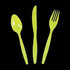 Lime Green Color Plastic Cutlery Sets