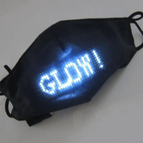 LED Light Up Scrolling Message Face Mask with Smartphone Control