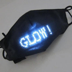LED Light Up Scrolling Message Face Mask with Smartphone Control