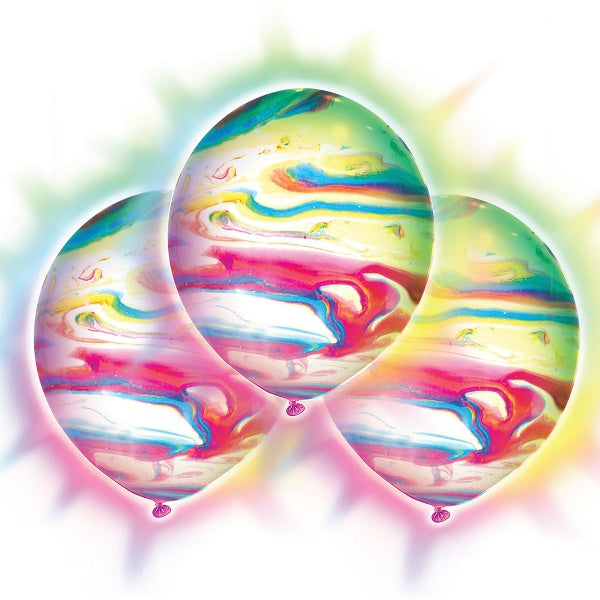 Light-Up Marble 9" Latex Balloons