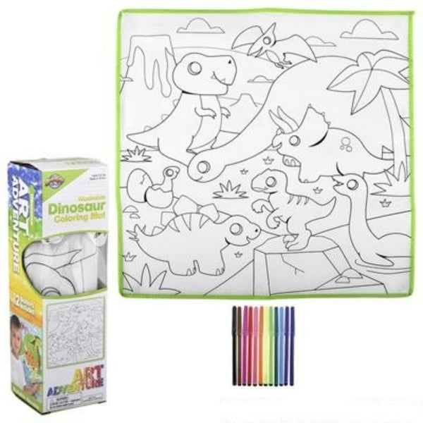 19.5 Dinosaur Washable Doodle Mat